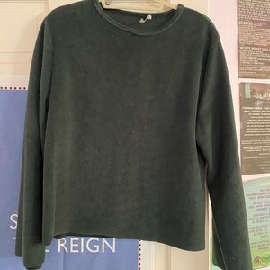green velvet sweatshirt